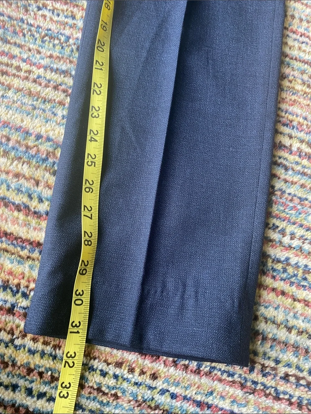 Banana Republic Marzotto Navy Modern Slim Fit Dress Pants in Wool 34x30